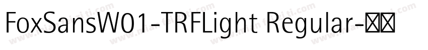 FoxSansW01-TRFLight Regular字体转换